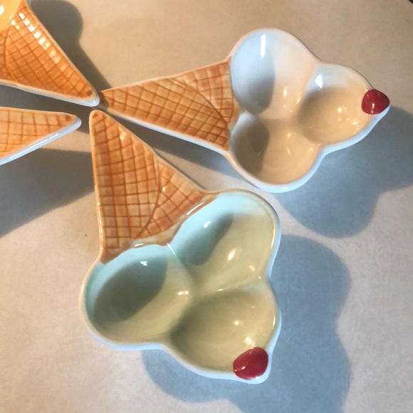 Williams Sonoma Dining 4 Williams Sonoma Ice Cream Cone Serving